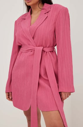 NA-KD-Structured Overlap Mini Blazer Dress