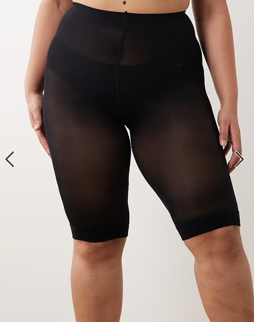 ASOS DESIGN Curve anti-chafing shorts in black