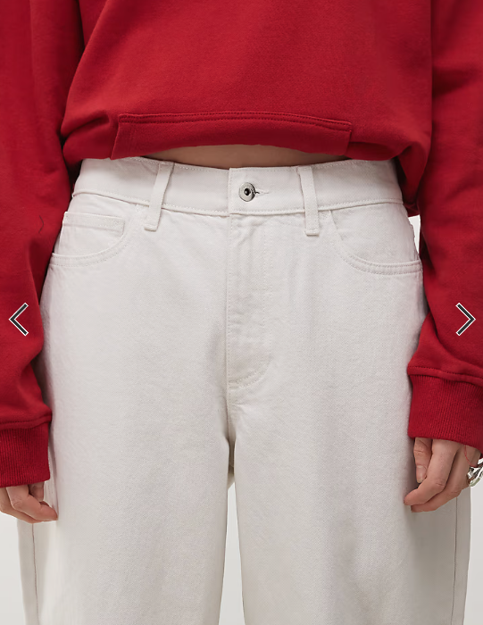 COLLUSION baggy antifit jeans in ecru
