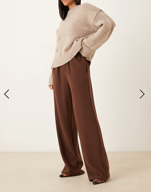 ASOS DESIGN Supersoft oversized barrell leg jogger in coffee