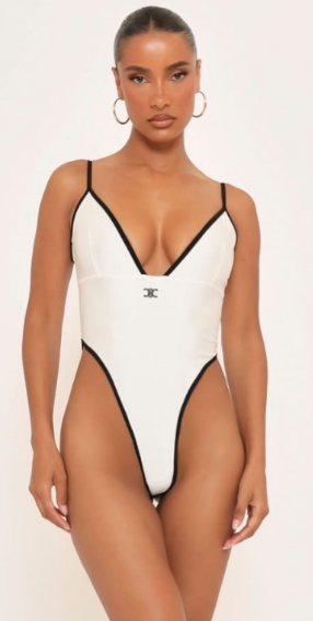Ego - logo plunge swimsuit