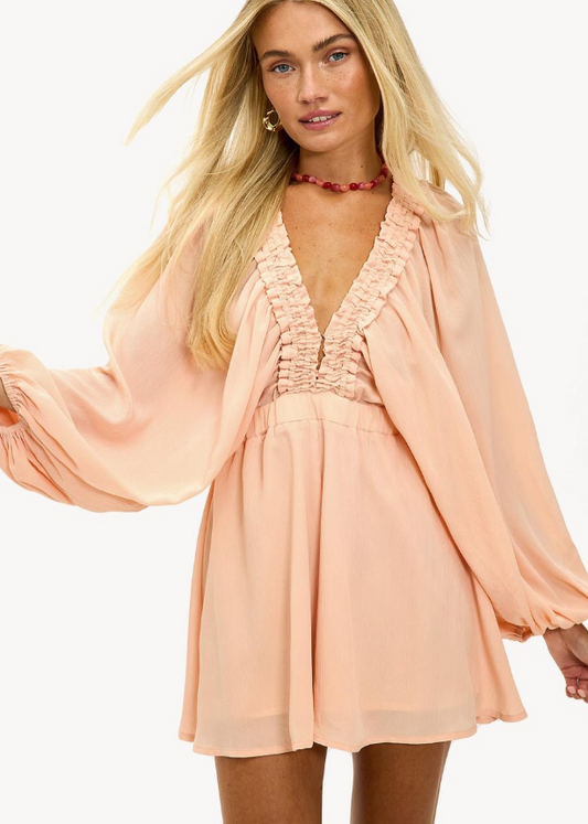 Loavies - Rose-tinted melodies Koraalkleurige playsuit