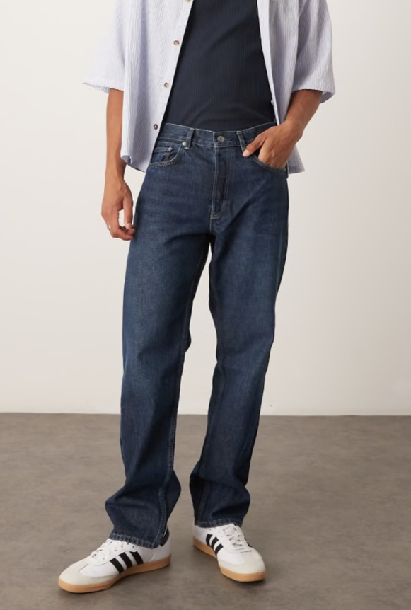 Arket - ocean loose straight leg jeans in deep blue