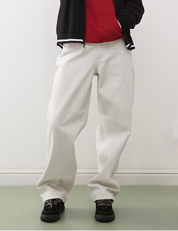 COLLUSION baggy antifit jeans in ecru