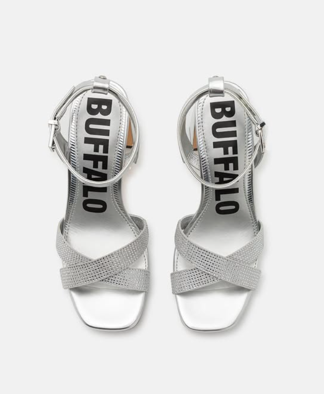 Buffalo - CHERRY GLAM - High heeled sandals - silver