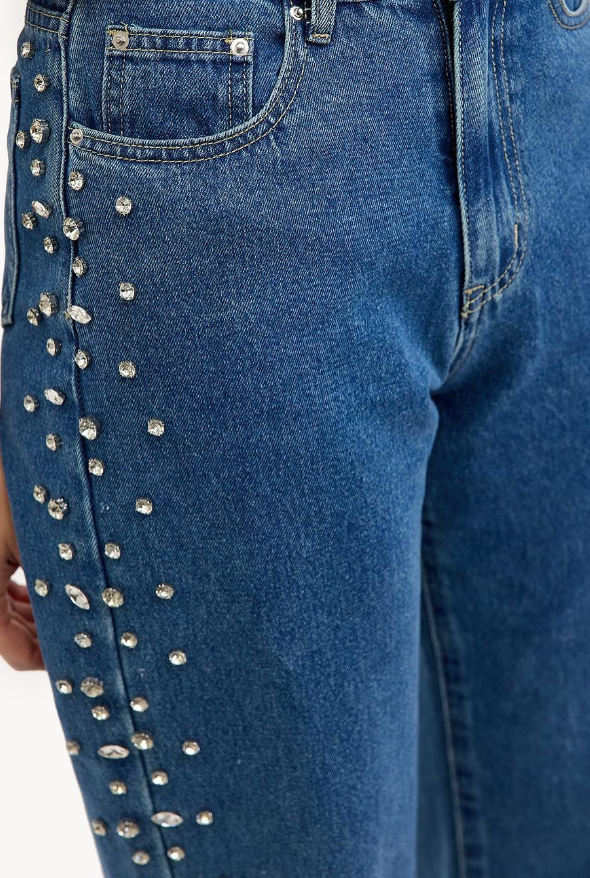 Loavies-Blue jeans with rhinestones