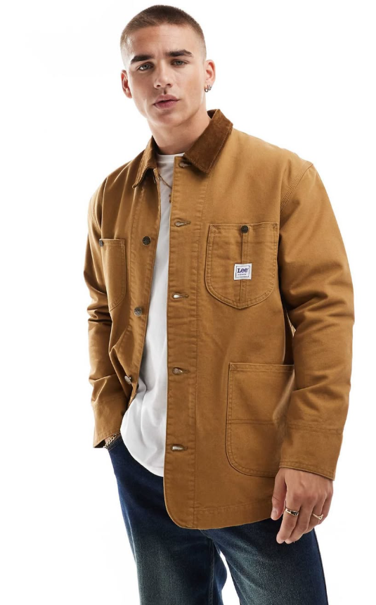 Asos - lee - workwear loose canvas jacket in tan