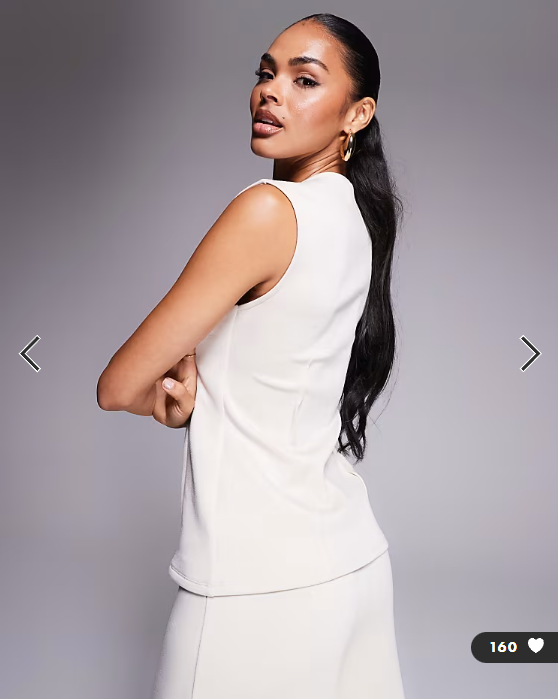 ASOS DESIGN co-ord soft seamed peplum top in cream