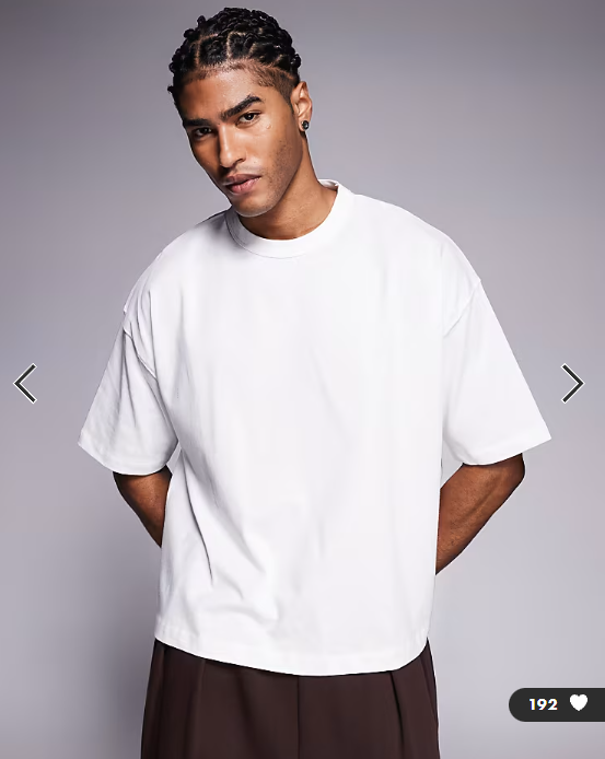 ASOS DESIGN heavyweight boxy oversized fit t-shirt in white .