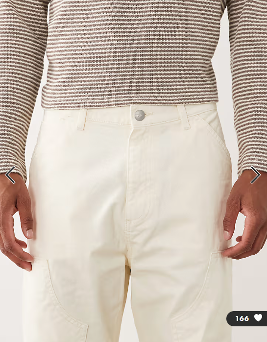 Jack & Jones Alex baggy carpenter trouser in cream