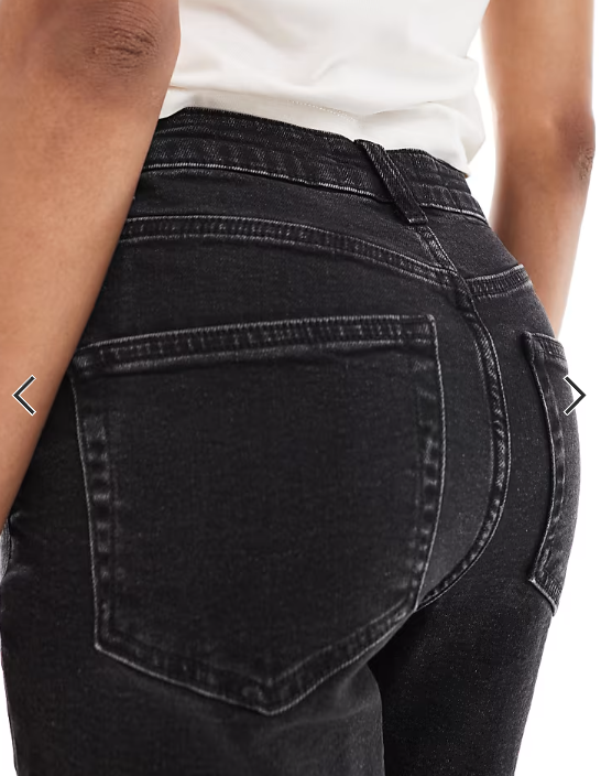 ASOS DESIGN Tall slim fit comfort mom jeans in washed black