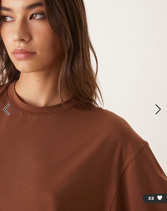 ASOS DESIGN breatheMAX™ lyocell drapey t-shirt in chocolate