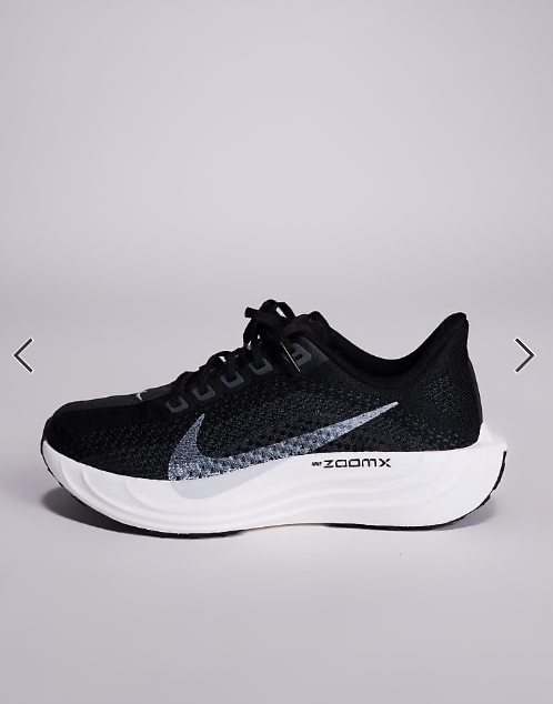 Nike Running Pegasus Plus trainers in black and white