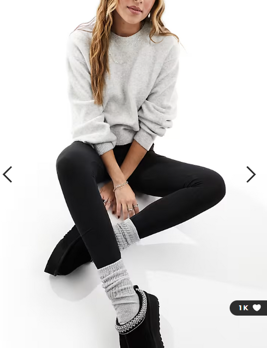 Pieces high waisted leggings in black