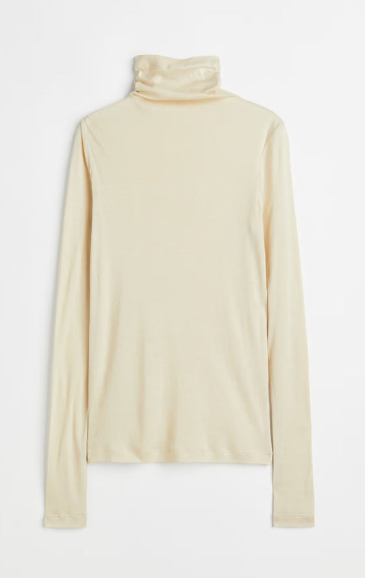 Pima Cotton Turtleneck Top