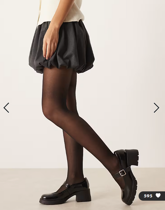 ASOS DESIGN 2 pack of 15 denier tights in black