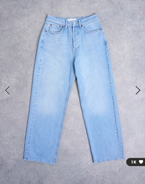 Topshop Column mid rise jeans in bleach