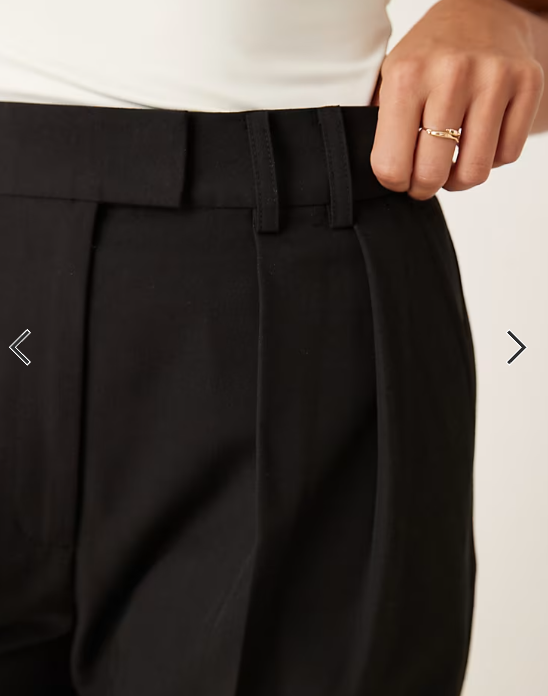 ASOS DESIGN tailored wide leg pants with pleat detail in black