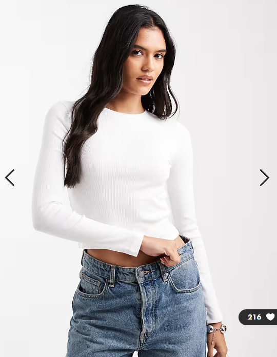 Brave Soul cotton long sleeve t-shirt in white
