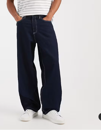 Redefined Rebel baggy jean in washed blue