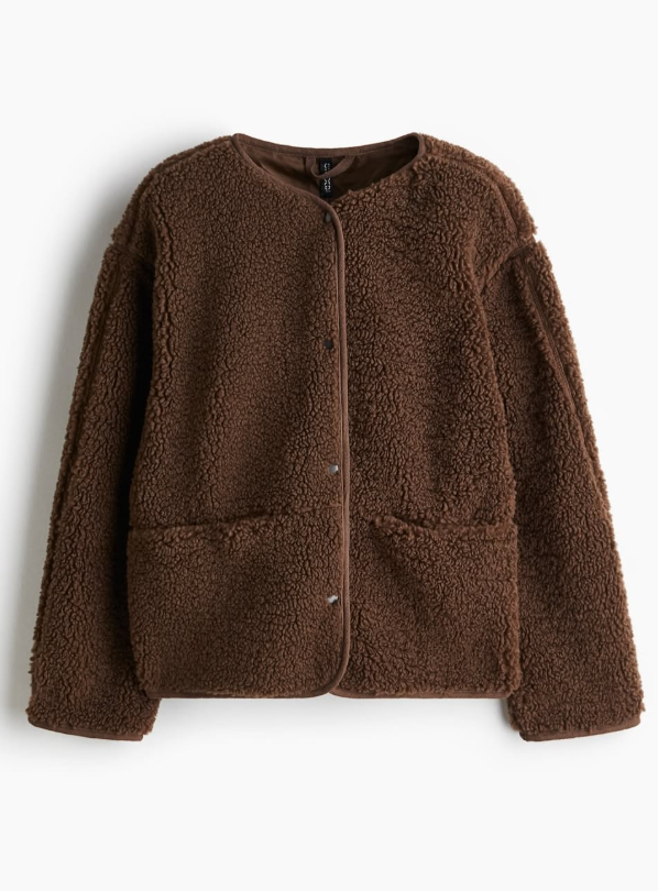 H&M / TEDDY JACKET - Brown