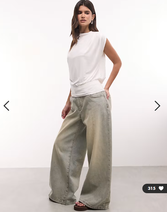 ASOS DESIGN Draped sleeveless top in ecru