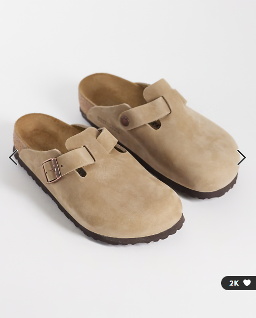 Birkenstock Boston oiled leather clogs in tobacco