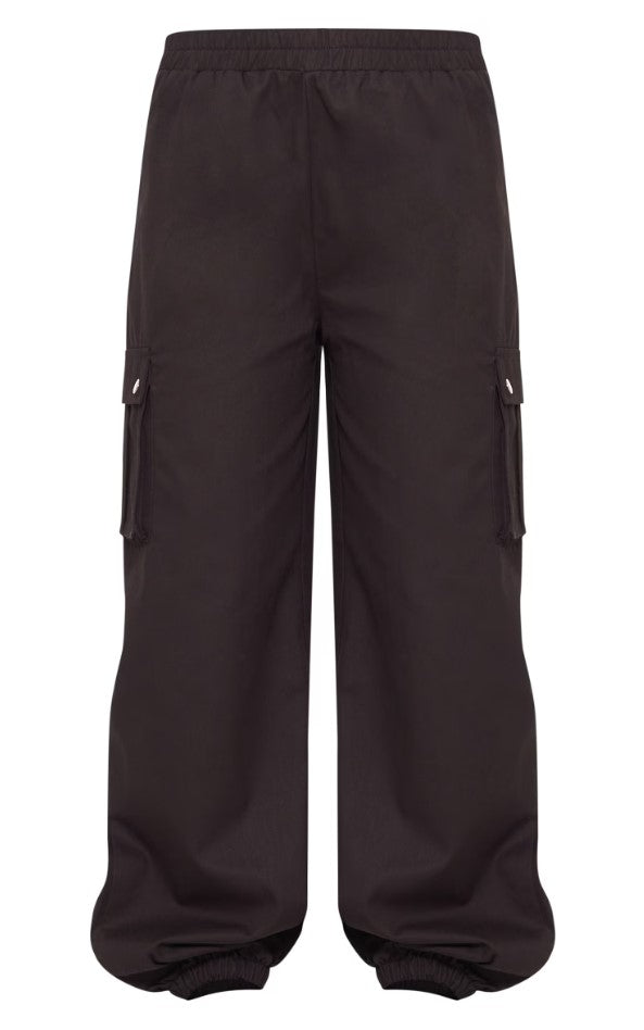 Black Pocket Detail Cargo Trousers