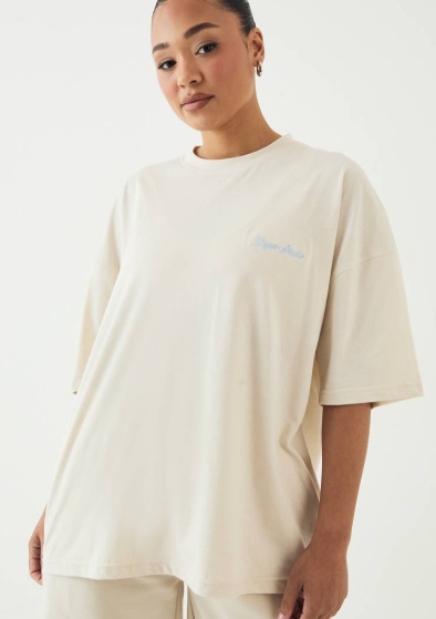 DSGN Studio Script Embroidered Oversized T-Shirt