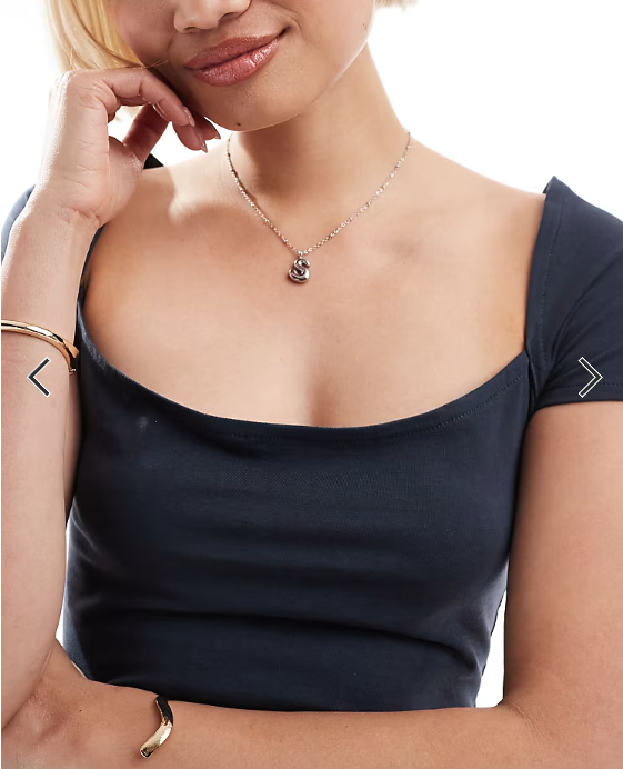 Daisy Street square neck jersey top in charcoal