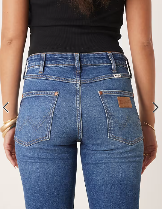 Wrangler Piper skinny fit jeans in midwash blue