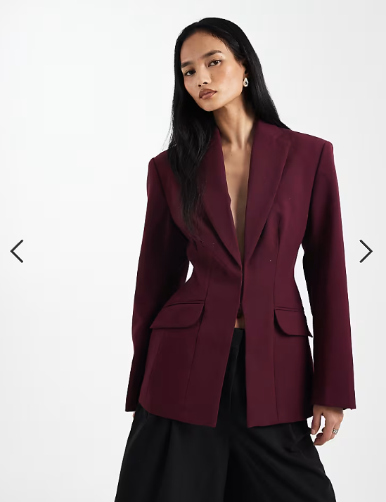 ASOS DESIGN ultimate sculpted blazer suit in plum