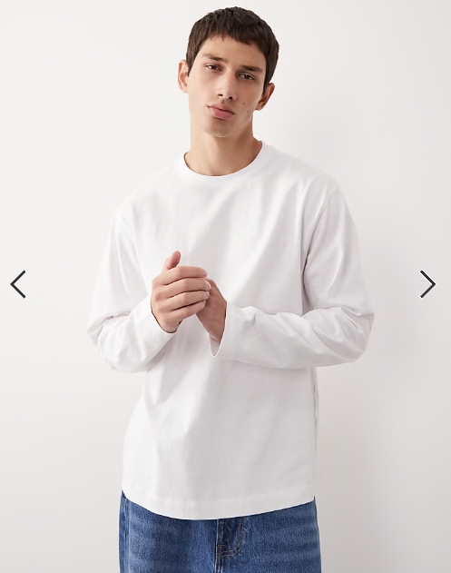 ASOS COLLECTIVE oversized heavyweight long sleeve t-shirt in white
