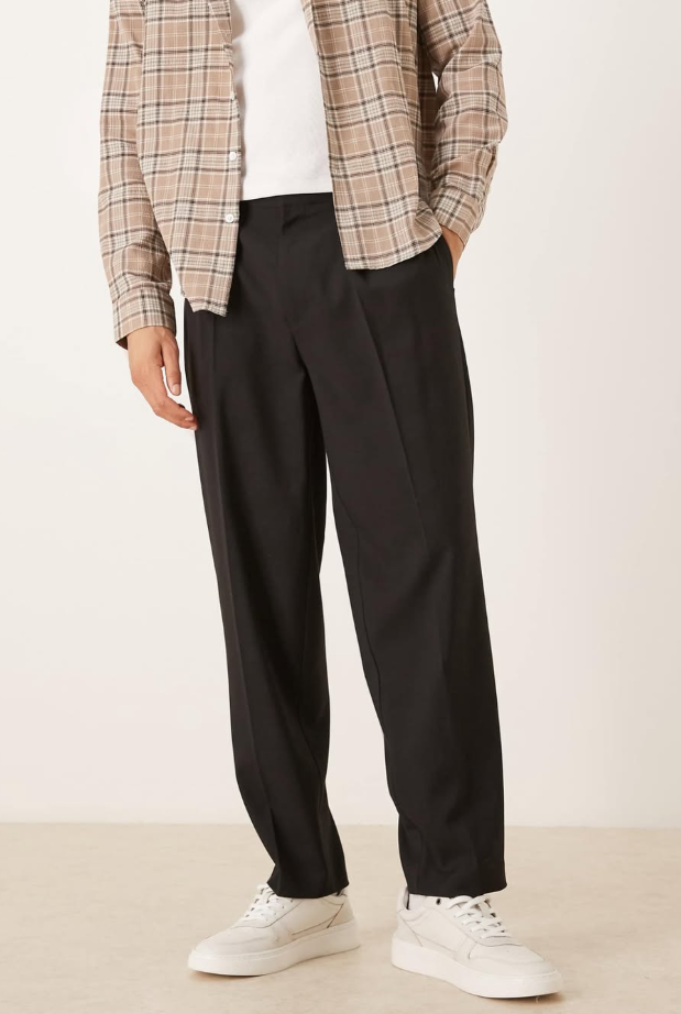 Asos - smart oversized tapered pleated trousers