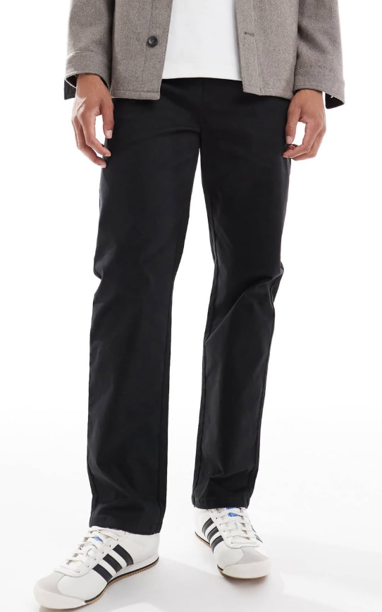 Asos - Threabare -MEN- straight fit trouser in black