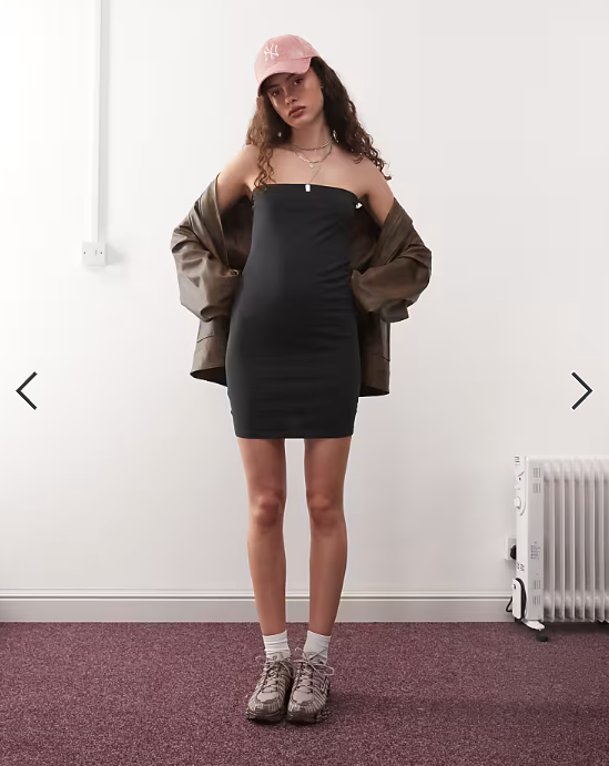COLLUSION bandeau mini dress