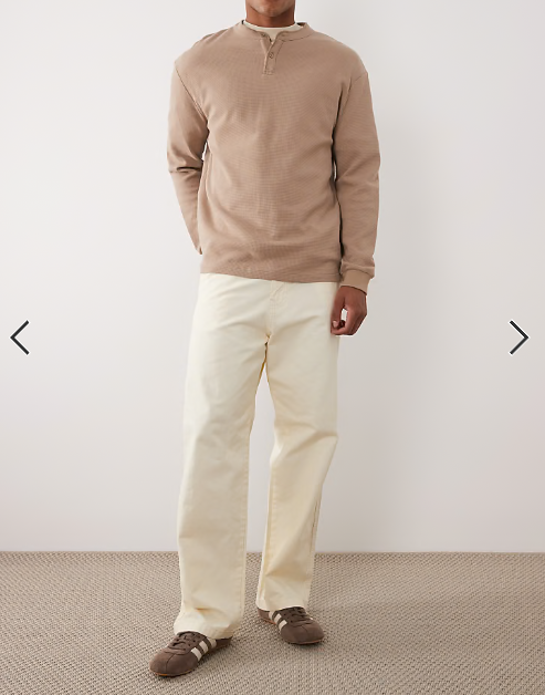 Jack & Jones Alex baggy workwear pants in white
