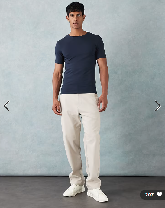 ASOS DESIGN straight chinos in stone