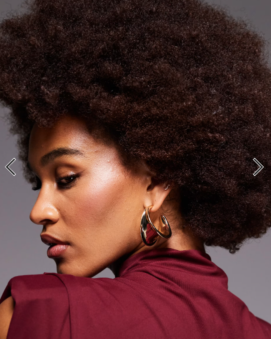 ALDO Viita molten thick hoops in gold
