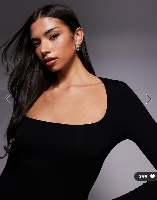 ASOS DESIGN long sleeve super scoop maxi dress with side split in black