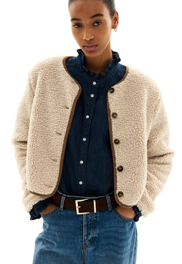 H&M - TEDDY FLEECE CARDIGAN