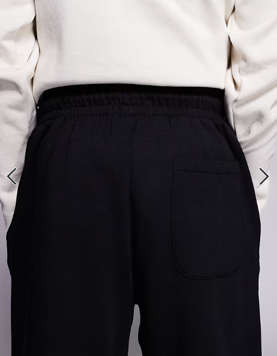 ADPT wide fit joggers in black
