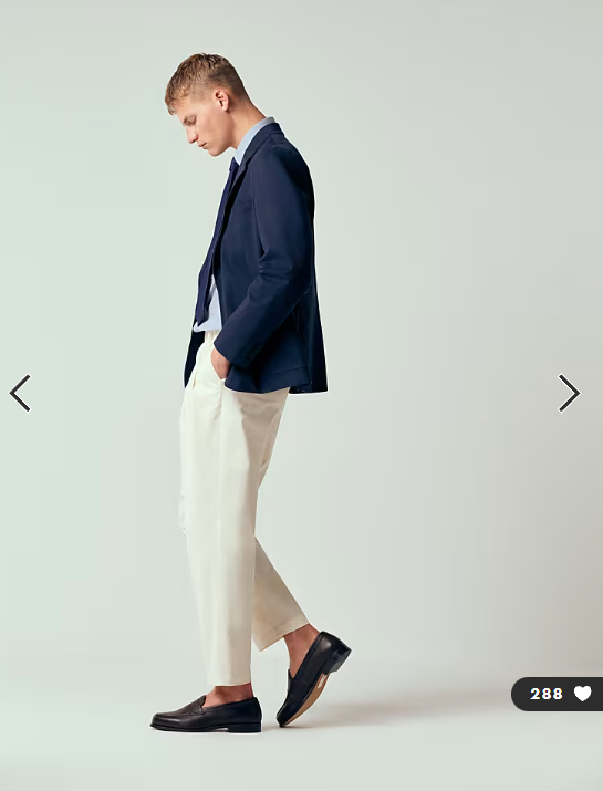 ASOS DESIGN tailored cotton rich relaxed tapered chino trousers in ecru with front pleats