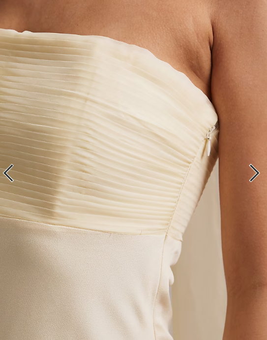 Six Stories Bridesmaids chiffon bandeau scarf detail maxi dress in lemon