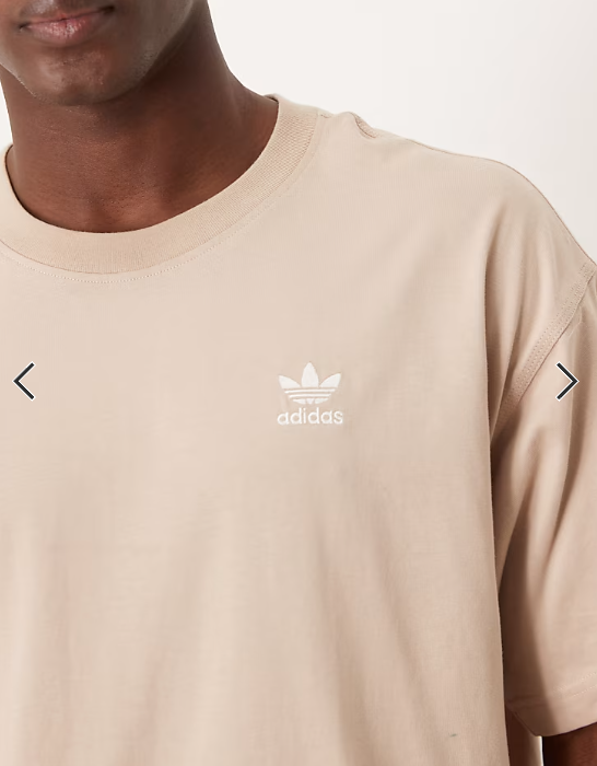 adidas Originals essential oversized t-shirt in stone.
