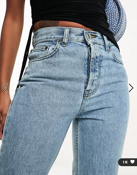 ASOS DESIGN mid rise straight jeans in vintage lightwash