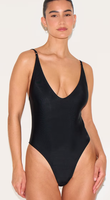 Plt - Black Low Scoop Basic Swimsuit