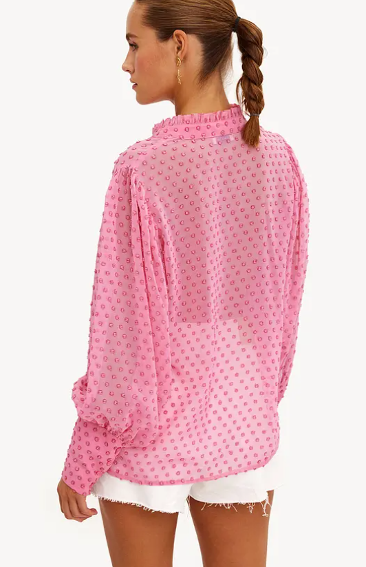 Loavies - Light pink blouse with dots