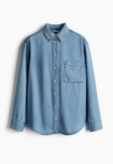H&M - Denim Shirt Lyocell - Blue
