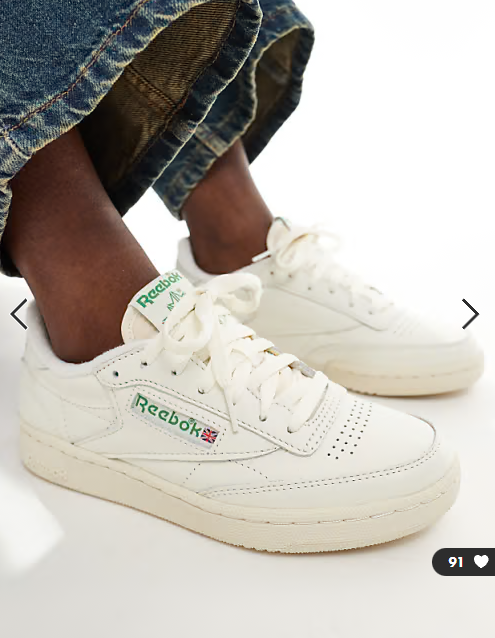 Reebok club c 85 vintage trainers in off white